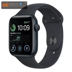 Apple Watch SE GPS (2da gen) - Caixa meia-noite de alumínio 44 mm - Pulseira esportiva meia-noite - Padrão - Imagem 1