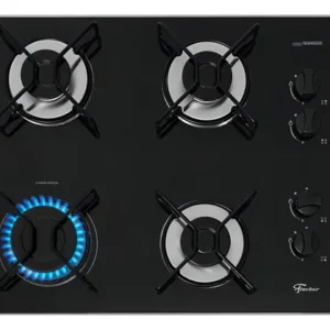 Cooktop a Gás Fischer 4 Bocas Fit Line Trempe Esmaltada Aramado - Imagem 4