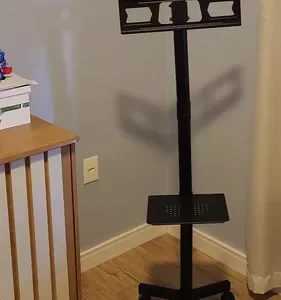 Suporte Pedestal Para Tv De 23 A 60 Com Rodinhas Bandeja Cor Preto - Imagem 2