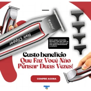 Maquina Acabamento Cortar Cabelo Barba E Pelos Kemei 032 - Imagem 6
