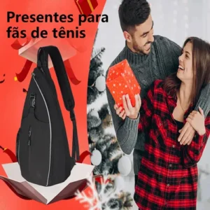 Mochila Raqueteira Beach Tennis, Bolsa De Tênis Transversal Para Raquete, Bolsa De Padel Grande Com Compartimento Separado, Antirroubo E Impermeável, Versátil Para Tênis, Badminton, Ytonet 1340 Preto - Imagem 10