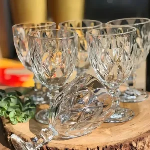 Jogo De Taças De Vidro Diamante Com 6 Peças De 340 Ml Linha Premium - Imagem 4