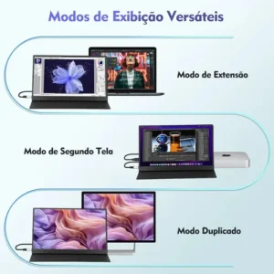 Monitor Portátil Touch 15.6'' Ips Full Hd 60hz Com Alto-falante - Imagem 6