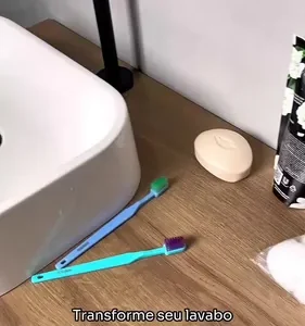 Kit De Banheiro Luxo 4 Utensilios De Lavabo Plasutil Casa - Imagem 12