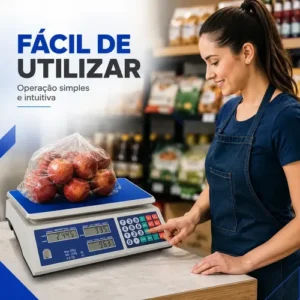 Balança Comercial Digital 40kg Alta Precisão Bateria Precisa - Imagem 4