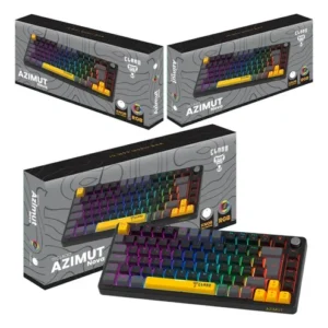 Teclado Mecânico Gamer Pró 75% Azimut Preto Switch Red Knob - Imagem 4