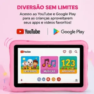 Tablet Infantil Kids Para Criança Com Youtube E Play Cor Ros - Imagem 4