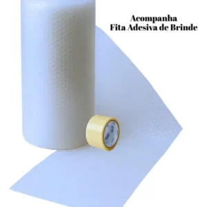 Plástico Bolha Bobina 40cm x 20m Proteção Embalagem Envios Mudança 20 Micras De Espessura - Imagem 3