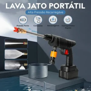 Lavadora Lava Jato Portátil Pressão 2 Baterias + Maleta - Imagem 3