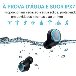 HIVI Fone de ouvido sem fio TWS F9-5C Bluetooth com LED e Power Bank resistente à água - Imagem 9