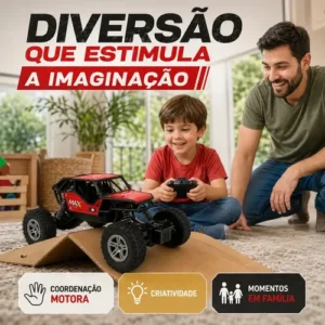 Carrinho Controle Remoto Rally Jipe Max Carro Grande Bateria Recarregavel Off Road Com Amortecedores 4x4 Brinquedo Kizumba - Imagem 4