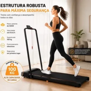 Esteira Elétrica Portátil Fitness Até 100kg 8km/h Silenciosa - Imagem 7