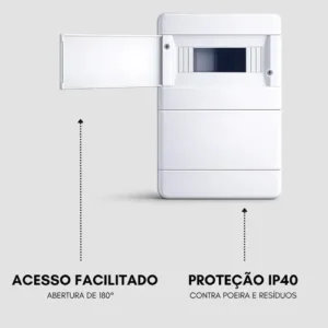 Quadro De Distribuição Com Barramento 16 disjuntor 63a Din Embutir - Imagem 4