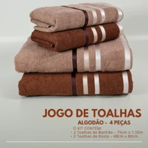 Jogo Toalhas Banhão Gigante Grossas Algodão Super Soft 4pçs - Imagem 5