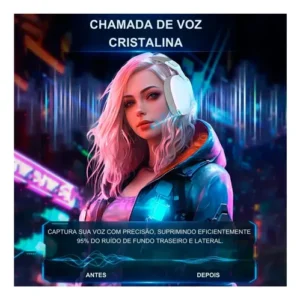 Headset Gamer Onikuma B2 Fone Tipo G435 Bt-5.3 Ps5 Ps4 Pc Cor Branco - Imagem 7