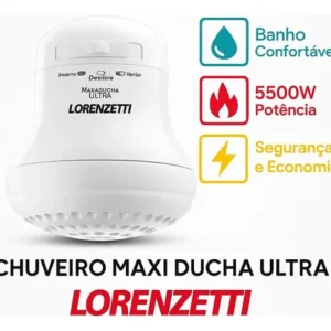 Chuveiro Maxi Ducha Ultra Branco 127v 5500W Lorenzetti - Imagem 5