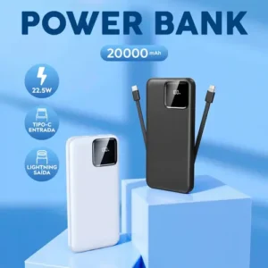 Carregador Portátil Power Bank Turbo 20000mah 22.5w universal para iphone samsung motorola xiaomi Com Display Digital DTimp - Imagem 9