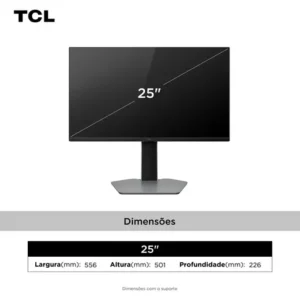 Monitor Gamer TCL 25 Polegadas QLED Mini LED Full HD G64 300Hz 1ms (GtG) Freesync HDR 600 nits 25G64 - Imagem 3