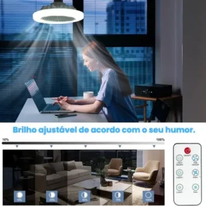 Ventilador de Teto LED com Controle Remoto 30W Bivolt Luz Branco-frio - Imagem 6