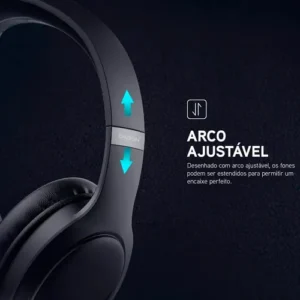 Fone De Ouvido Headphone Dapon H02D Bluetooth 5.1 Over-ear 22h Preto - Imagem 7