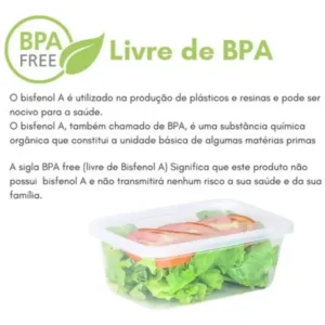Kit 10 Potes Marmita Fitness 300ml Bpa Free Microondas - Imagem 5