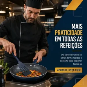 Frigideira Cerâmica Indução Antiaderente Azul 20cm Sem Oléo - Imagem 7