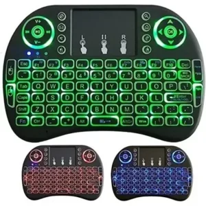 Mini Controle Led Teclado Sem Fio Smart Tv Box Netflix Cor Do Teclado Preto Exbom Bk-bti8 - Imagem 3