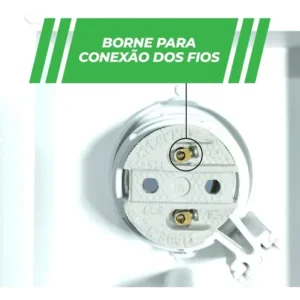 Kit 6 Plafon Quadrado Bocal Porcelana E-27 Plafonier Lustre - Imagem 7