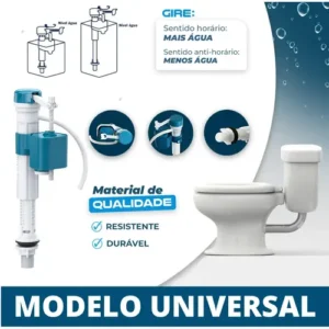 Kit Descarga Caixa Acoplada Reparo Completo Duplo Botão Mecanismo Universal Tipo Para Bacia Vaso Sanitário Louça Privada 3/6 Litros Superior Banheiro Casa Residencial Comercial Vmd Homecenter - Imagem 11
