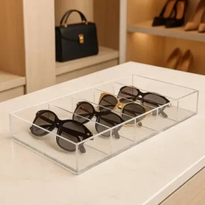 Porta Joias 6 Óculos Premium Luxo Caixa Bandeja Organizador - Imagem 5
