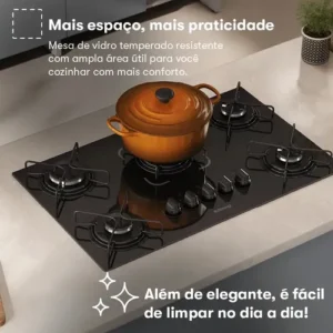 Cooktop Itatiaia Essencial 5 Bocas Preto - Imagem 6