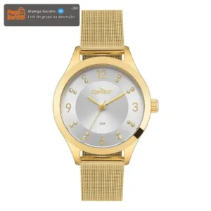 Relógio Condor Feminino Dia A Dia Co2035nqt/4k Dourado Prata - Imagem 1