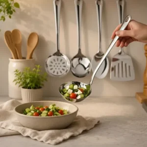 Conjunto 4 Peças Aço Inox Para Cozinha Kit Completo P Servir - Imagem 3