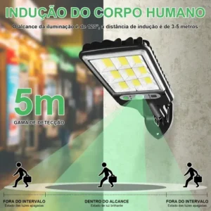 Luz Led Luminaria Solar Sensor Presença Forte Poste Pared - Imagem 3