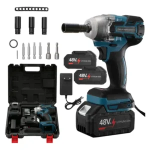 Kit Chave De Impacto 2 Baterias 48v Recarregável Com Maleta - Imagem 2