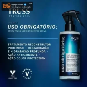 TRUSS Uso Obrigatório 260ml – Reconstrutor Capilar Multifuncional | com Proteção Térmica, Brilho e Força Instantânea - Imagem 1