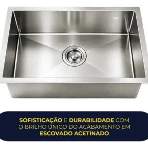 Cuba Cozinha Gourmet Aço Inox 304 Escovado 50x40 Cor Prata Brinovar - Imagem 12