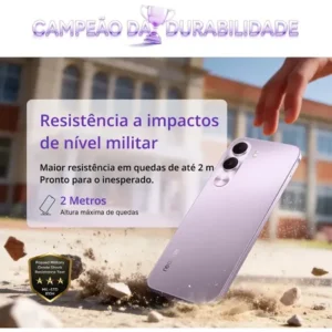 Realme C100i 4g 256gb 4gb Ram Dual Sim Bateria 7000mah Nfc Tela 6,8 120hz Unisoc T7250 - Cinza - Imagem 2