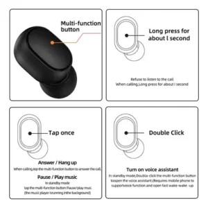 Fone De Ouvido Bluetooth Redmi Air2dots Xiaomi 100 Cor Preto - Imagem 8