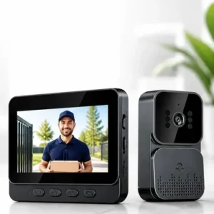 Vídeo Porteiro Campainha com Áudio Monitor Sem Fio Interfone Bidirecional Wireless Hd Cor Cinza-escuro Casa Segura VLX - Imagem 8