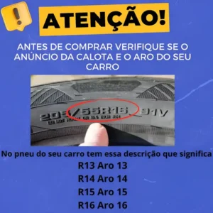 Jogo 4 Calota Gol Voyage G5 G6 2013 2014 2015 Aro 14 C. Alto - Imagem 4