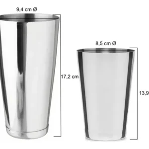 Coqueteleira Boston 820 Ml Peso + Mini Tin Inox Profissional - Imagem 3