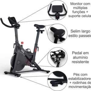 Bicicleta Ergométrica Magnética Flow Mag Odin Fit - Imagem 4