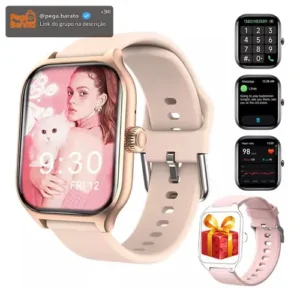 Relógio inteligente smartwatch Bluetooth AIYIN GTS4 Ultra Max masculino e feminino cor Dourado para android ios modos esporte 2.01 51mm Digital Chamada Voz Presente Pulseira para Silicone Assistente - Imagem 1