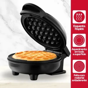 Mini Máquina De Fazer Waffle Panqueca Portátil Elétrica 110v - Imagem 9