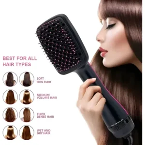 Secador De Cabelo 2&1 Escova Com Ar Quente De 1000w - Imagem 3