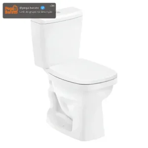 Kit Bacia Celite Com Caixa Acoplada Completo Like Branco - Imagem 1