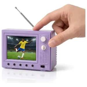 Mini Tv Portátil Retrô, Tela Usb Hd Recarregável De 2,4 - - Imagem 7