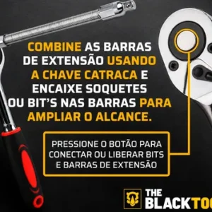 Jogo De Soquete Catraca Chave Allen Kit C/ Maleta 46 Peças - Imagem 4