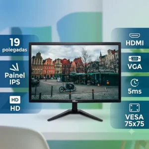 Monitor 19 Pol Led Hd Vxpro Vx190x 60hz 5ms Ips Hdmi Vesa - Imagem 2